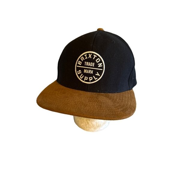 Brixton Mens Black & Brown Snapback Hat - Picture 1 of 6